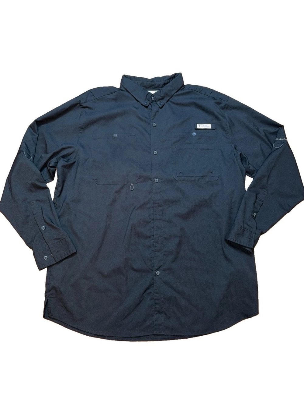 Columbia PFG Tamiami II Men Long Sleeve Fishing Shirt Black XT7102 XXL 2XL